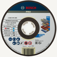 PRO Multi Construction gebundene Trennscheibe für kleine Winkelschleifer, X-Lock