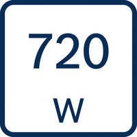 Eingangsleistung 720W.