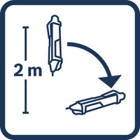2 Meter Fallhöhe.