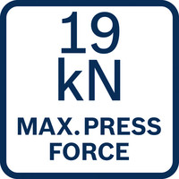 19 kN maximale Presskraft.