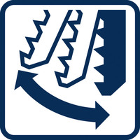 Orbitale Sägeblattbewegung.