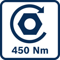Anzugsdrehmoment 450 Nm.