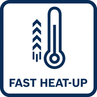 Schnelles Aufheizen.