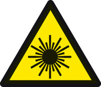 Laserwarnung.