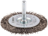 PRO Stainless Steel Clean Scheibenbürste mit gewelltem Draht für Dreh- und Schlagbohrschrauber, zylindrischer Schaft