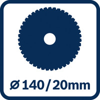 Sägeblatt 140/20mm.
