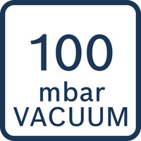 100 mbar Vakuum.