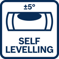 Selbstnivellierungssymbol, ±5 Grad.