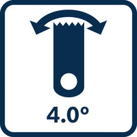 Schwingwinkel 4 Grad.