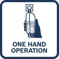 Einhandbedienung.