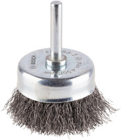 PRO Metal Clean Topfbürste mit gewelltem Draht für Dreh- und Schlagbohrschrauber, zylindrischer Schaft