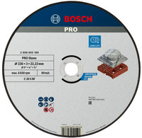 PRO Stone gebundene Trennscheibe für große Winkelschleifer, Bohrung 22,23 mm