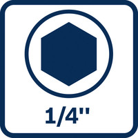 1/4 Zoll Bitaufnahme.