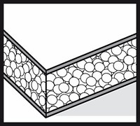 Materialsymbol Schaumstoffplatten