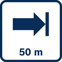 Arbeitsbereich 50 m.