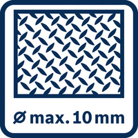 Stahlbohrung 10 mm.