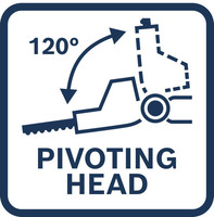 Schwenkbarer Kopf 120°.