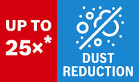 Staubreduzierung 25x.