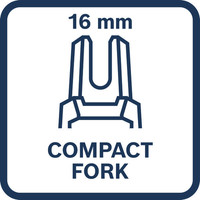 16 mm Kompaktgabel.
