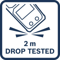 Falltest aus 2 m Höhe.
