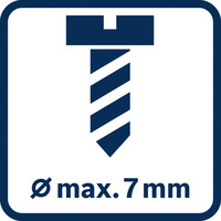 Schraubendurchmesser 7 mm.