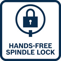 Freihändige Spindelarretierung.