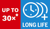 Lange Lebensdauer 30x.