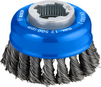 PRO Metal Heavy Topfbürste mit gezopftem Draht für kleine Winkelschleifer, X-Lock