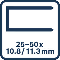 Klammergröße 2550 x 10,8/11,3 mm.