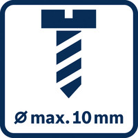 Schraubendurchmesser 10 mm.