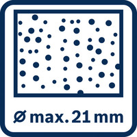 Beton max. 21 mm.