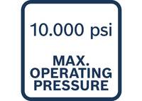 Maximaler Betriebsdruck 10000 psi.