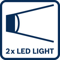 2x LED-Licht.