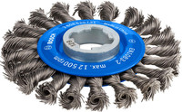 PRO Metal Heavy Scheibenbürste mit gezopftem Draht für kleine Winkelschleifer, X-Lock