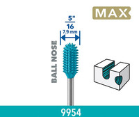 Ergebnis / Ausführung in Materialsymbol Kugelförmiger Power-Carving Fräser Dremel® MAX 9954