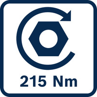 Anzugsdrehmoment 215 Nm.