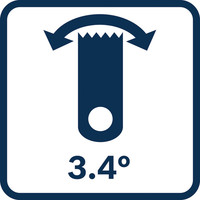 Schwingungsamplitude 3,4°.