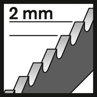 2 mm Zahnteilung.