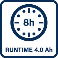 8h Laufzeit.