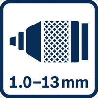 Schnellspannbohrfutter 1,013 mm.