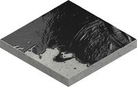 Bitumen auf Zement.