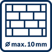Bohrstein 10 mm.