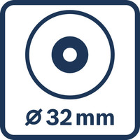 Scheibendurchmesser 32 mm.