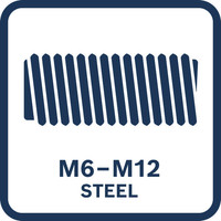 M6-M12 Stahl.